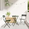 vidaXL Vouw Bistro Set 3 pcs Bossen Staal