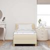 vidaXL Boxspringbed met matras Cr&egrave;me 190 x 90 cm Polyester