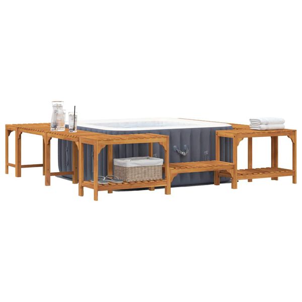 vidaXL Vierkante Buitentub Omheining Bruin 250 x 250 cm