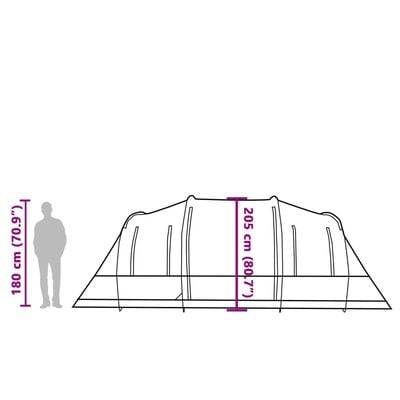 vidaXL Tunneltent 6-persoons waterdicht blauw