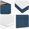 vidaXL Ottoman bed met matrassen en LED's 180x200cm stof blauw