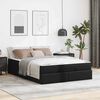 vidaXL Bedframe met matras met matras 2 pcs Zwart PVC