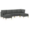 vidaXL Modulaire Sofa Set met Opslag 6 st Donkergrijs Stof