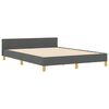 vidaXL Bedframe met hoofdeinde Donkergrijs 160 x 200 cm Stof