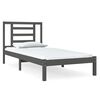 vidaXL Bedframe massief grenenhout grijs 100x200 cm