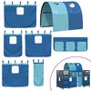 vidaXL Kinderhoogslaper met tunnel 90x190 cm massief grenenhout blauw