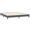 vidaXL Boxspring met matras fluweel donkergrijs 180x220 cm