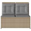vidaXL Tuinbank Beige poly rattan