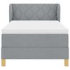 vidaXL Boxspringbed met matras Lichtgrijs 90 x 190 cm Stof