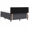 vidaXL Boxspring bed Donkergrijs en Wit 203 x 144 x 88 cm