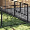 vidaXL Hondenkennel 9 m&sup2; staal zwart