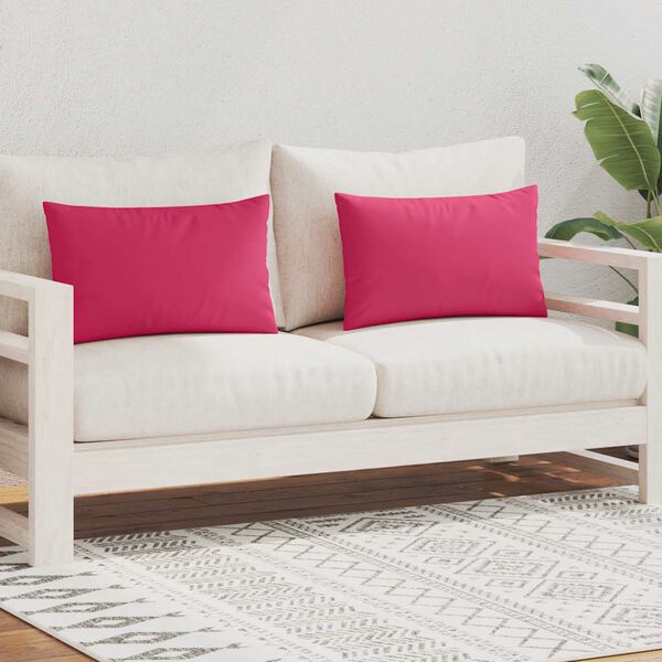 vidaXL Buitenkussens 60x40 cm roze 2 st