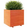 vidaXL Plantenbak 70x70x72,5 cm massief grenenhout wasbruin