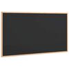 vidaXL Krijtbord met massief grenenhouten frame zwart 100x55 cm