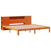 vidaXL Bed met boekenkast zonder matras grenenhout wasbruin 180x200 cm