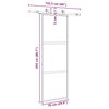 vidaXL Schuifdeur met beslagset 76x205 cm gehard glas zwart