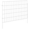 vidaXL Tuin omheining met palen 48 pcs 75 x 50 cm Mesh Zilverkleurig