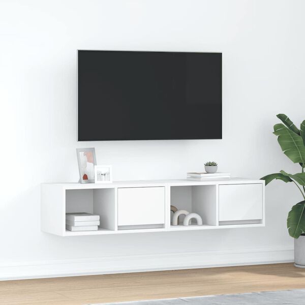 vidaXL Tv-meubelen 2 st 60x31x25,5 cm bewerkt hout wit