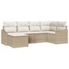vidaXL Tuin Eetset 6 st Beige en Cr&egrave;me