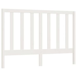 vidaXL Hoofdbord 146x4x100 cm massief grenenhout wit