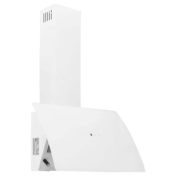 vidaXL Wandafzuigkap 60 cm staal en gehard glas wit