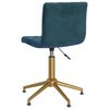 vidaXL Eetkamerstoelen draaibaar 4 st fluweel blauw