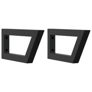 vidaXL Wandbeugels voor wasbak 2 st trapezium staal zwart
