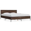 vidaXL Bedframe bewerkt hout metaal bruin eikenkleur 160x200 cm