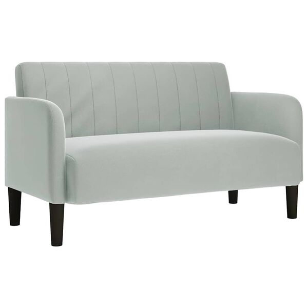 vidaXL Loveseat bank 109 cm fluweel lichtgrijs