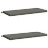 vidaXL Bank Kussens SOEST 2 st 100% Polyester Grijs 110 x 50 x 5 cm