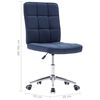 vidaXL Eetkamerstoelen 4 st stof blauw