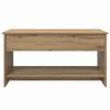 vidaXL Salontafel Artisan Eiken 80 x 50,5 x 41,5 cm Bewerkt hout