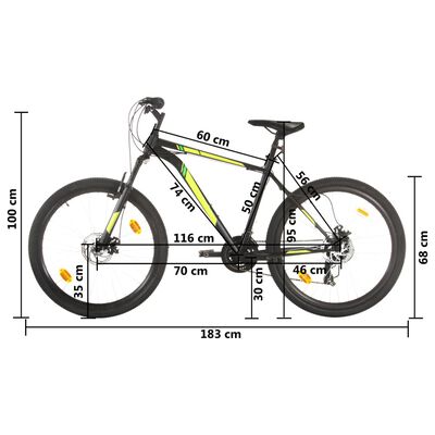 sector engineering Voorschrift vidaXL Mountainbike 21 versnellingen 27,5 in wielen 50 cm frame zwart  online kopen | vidaXL.be