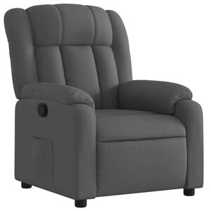 vidaXL Fauteuil verstelbaar stof donkergrijs