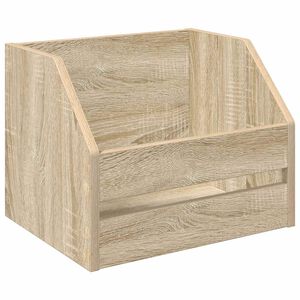 vidaXL Vinyl Album Doos Sonoma Eiken 38 x 30 x 29 cm Bewerkt hout