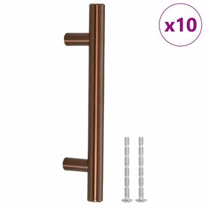 vidaXL Handvatten 10 st 96 mm roestvrij staal bronskleurig