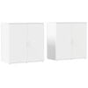 vidaXL Dressoirs 2 st 79x38x80 cm bewerkt hout wit