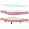 vidaXL Boxspringbed met matras Roze 140 x 190 cm Fluweel