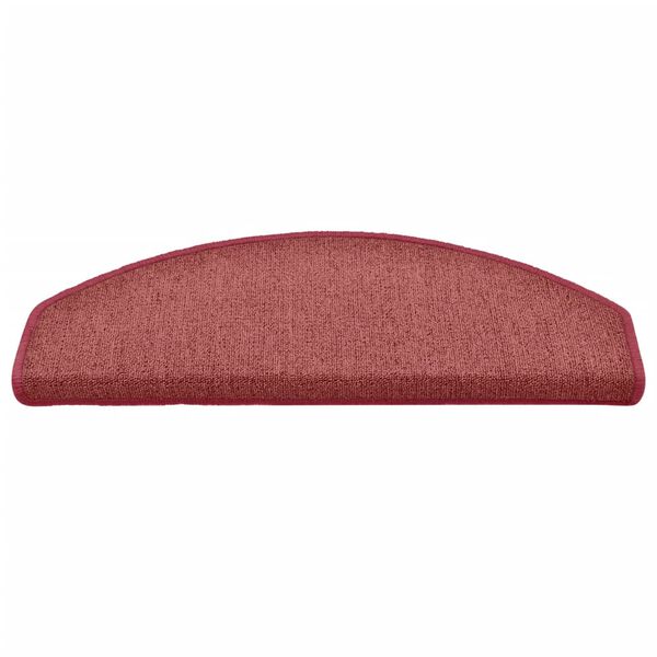 vidaXL Trapmatten 15 st 65x24x4 cm Bordeaux Halfrond Groot