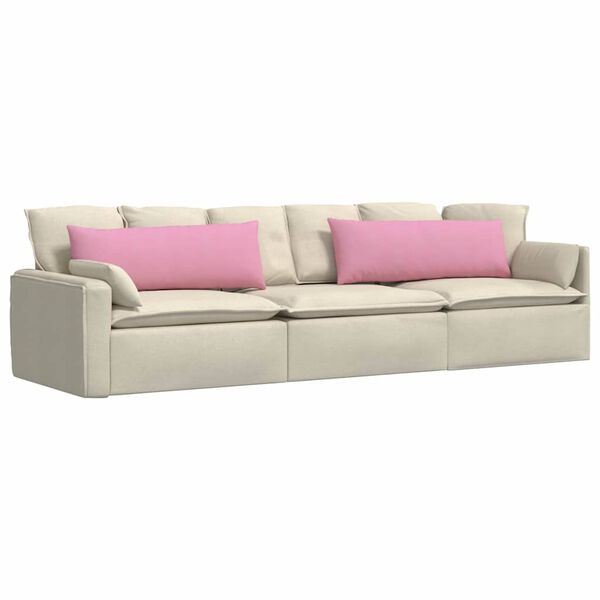 vidaXL Sofa Kussens 2 stuks Roze 120 x 40 cm Stof