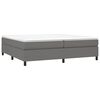 vidaXL Boxspring bed stof donkergrijs 200x200 cm