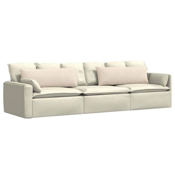 vidaXL Sofa Kussens 2 stuks Beige 120 x 40 cm Stof