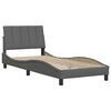 vidaXL Bedframe zonder matras "Hanko" 90x200 cm stof donkergrijs