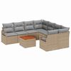 vidaXL Tuinbankenset 9 st Beige poly rattan