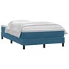 vidaXL Boxspring met matras fluweel donkerblauw 120x210 cm