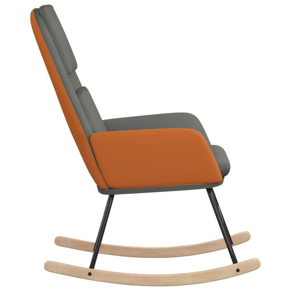 vidaXL Schommelstoel stof lichtgrijs