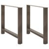vidaXL Eettafelpoten 2 st 90x(72-73) cm staal naturel