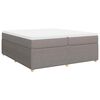 vidaXL Boxspring met matras stof taupe 200x200 cm
