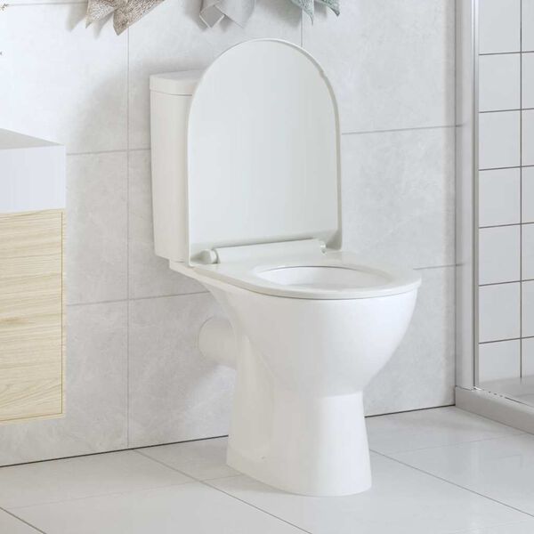 vidaXL Toiletbril soft-close met quick-release ontwerp wit