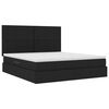 vidaXL Opbergbed met LED met matras Zwart 180 x 200 cm Polyester